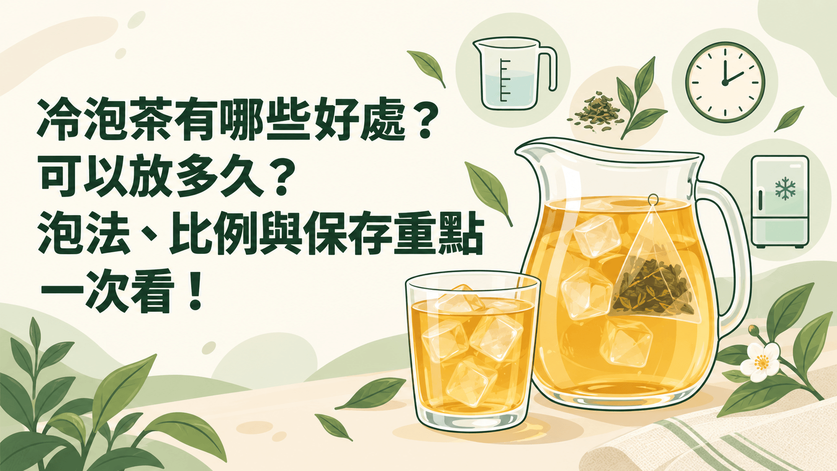 冷泡茶有哪些好處?可以放多久?泡法、比例與保存重點一次看!