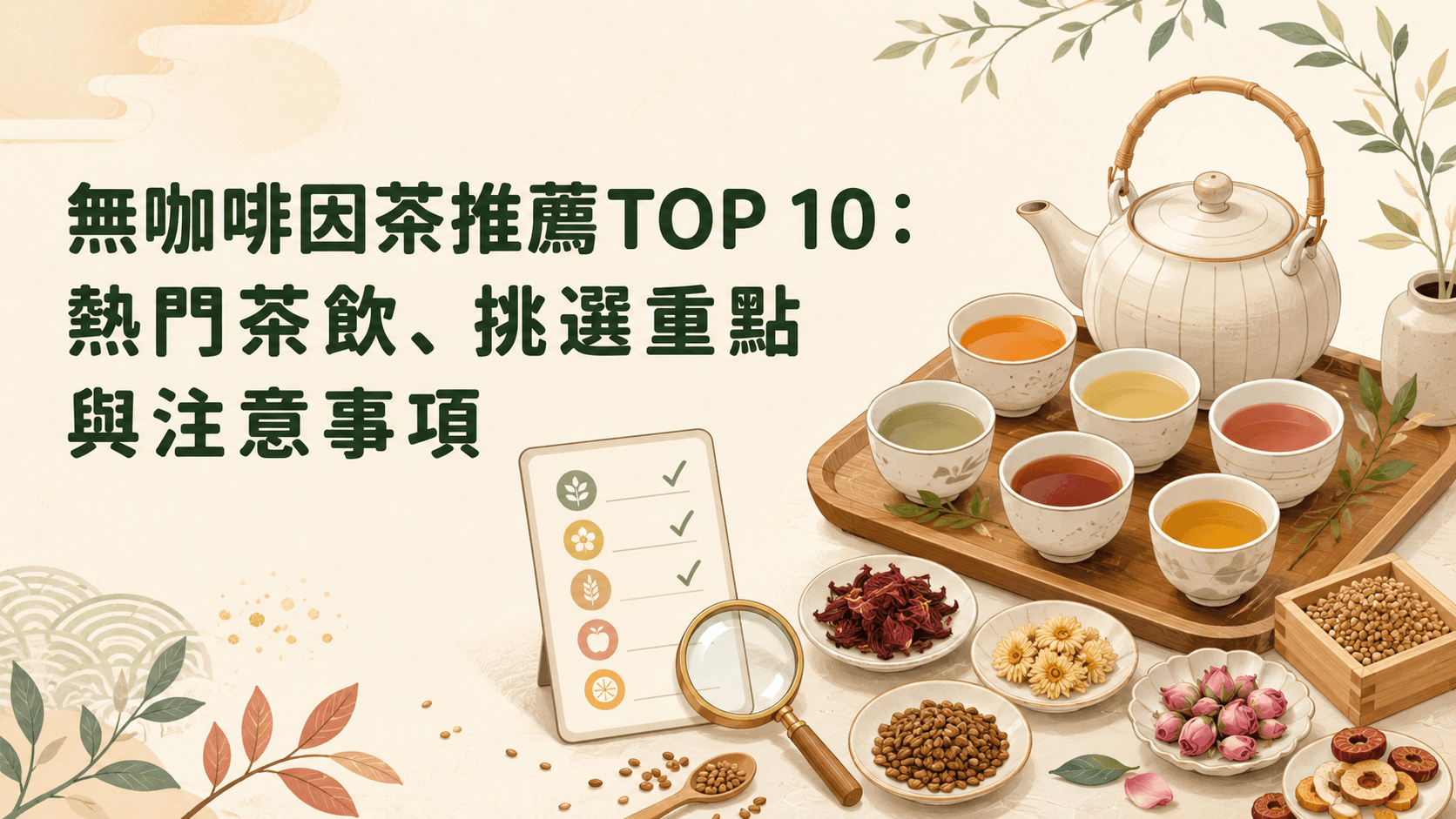 無咖啡因茶推薦TOP 10:熱門茶飲、挑選重點與注意事項